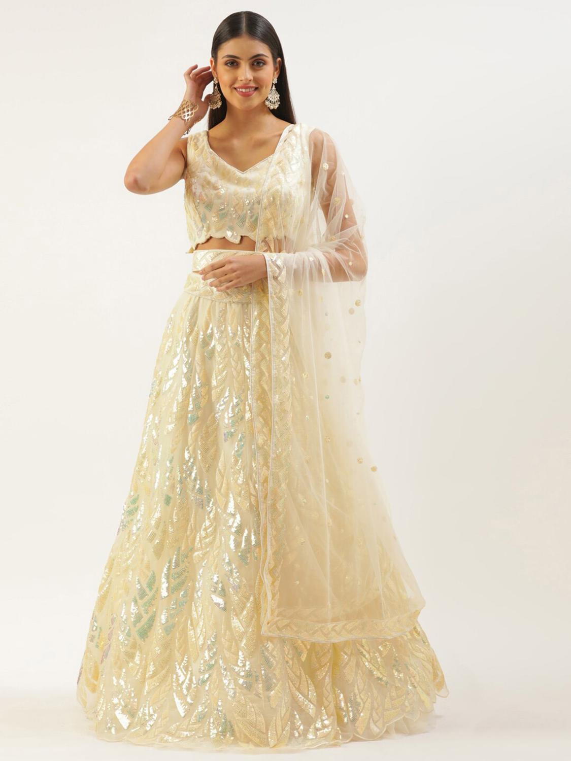 Yellow Soft Net Lehenga Choli