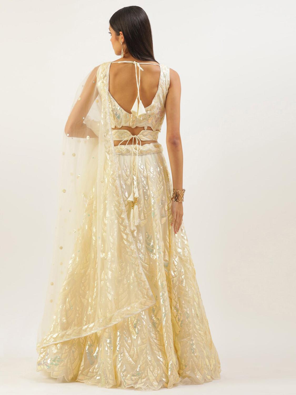 Yellow Soft Net Lehenga Choli — alternate view